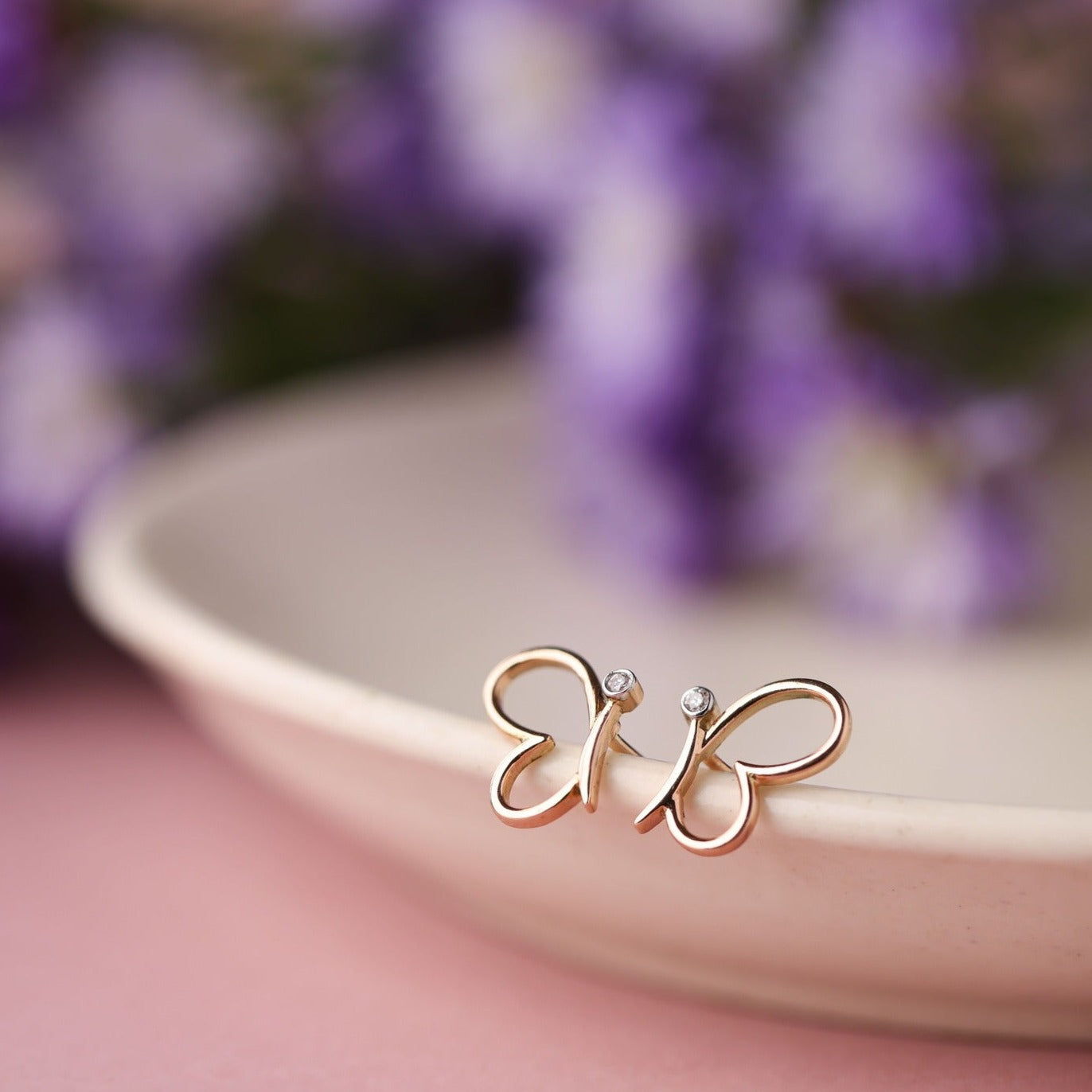 Half n Half Butterfly Earrings