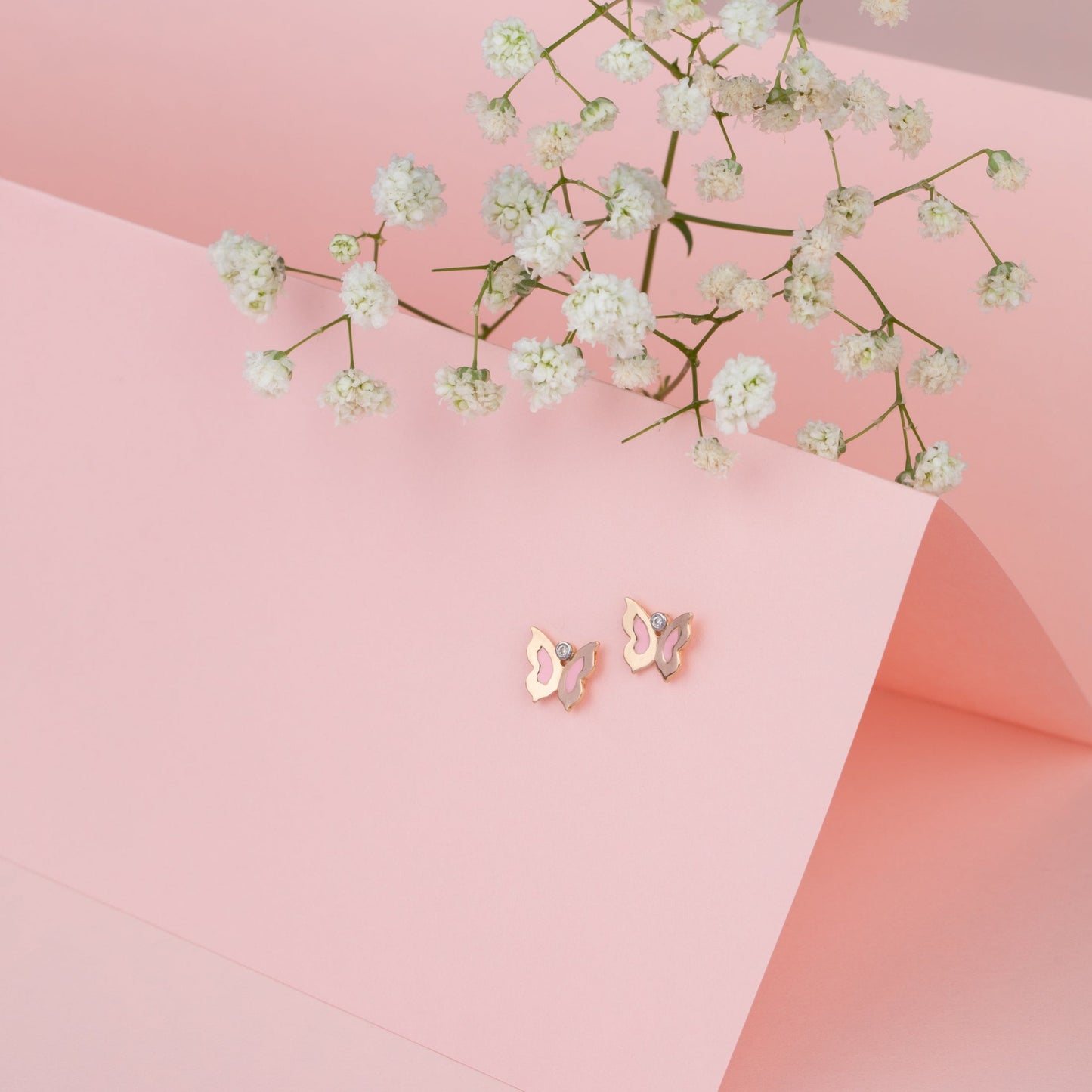 Pink Butterfly Earrings