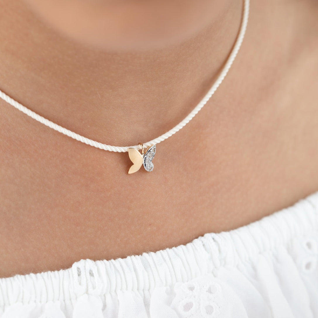 Half n Half Butterfly Pendant